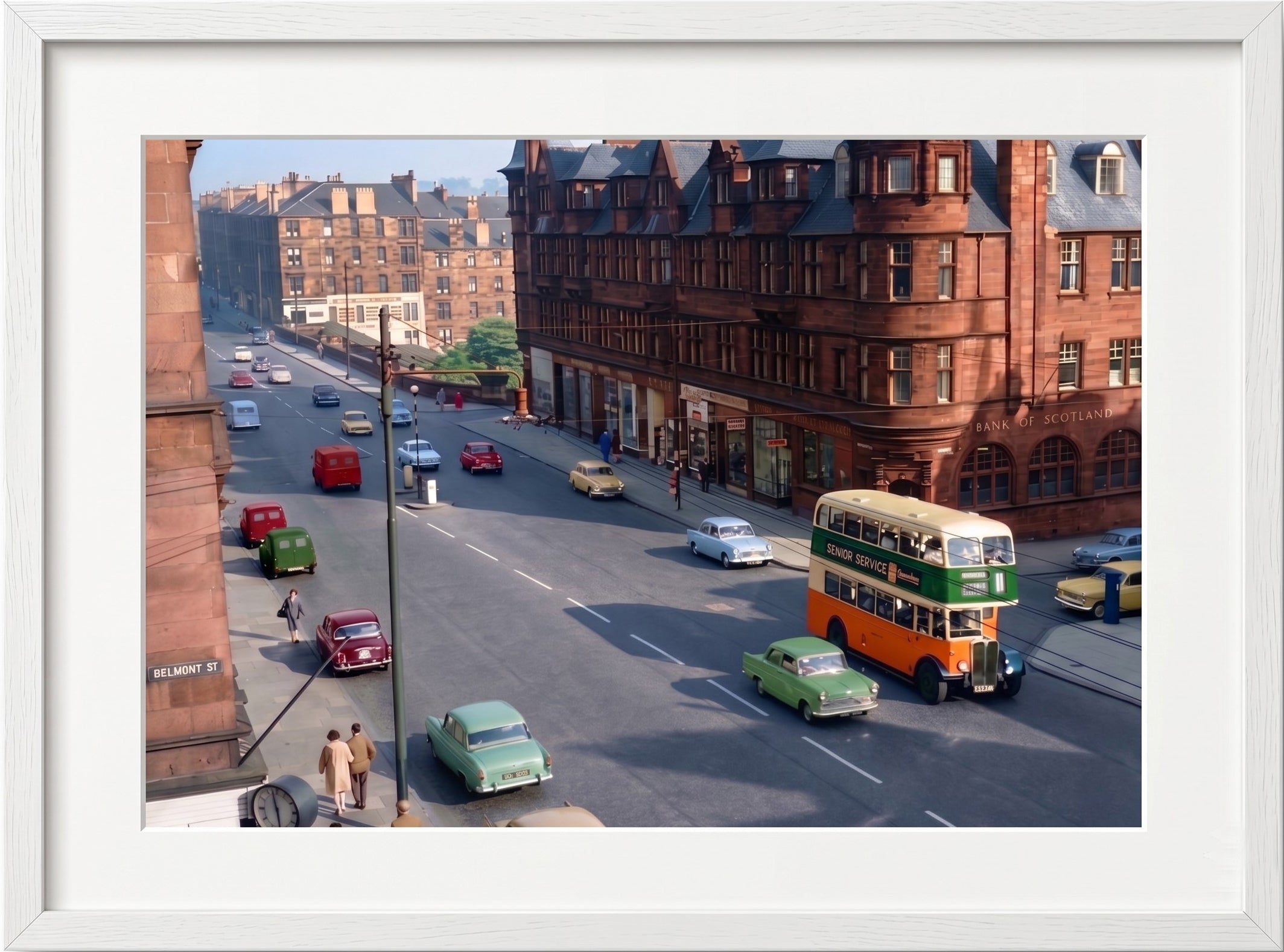 Great Western Road 1960 framed print A4