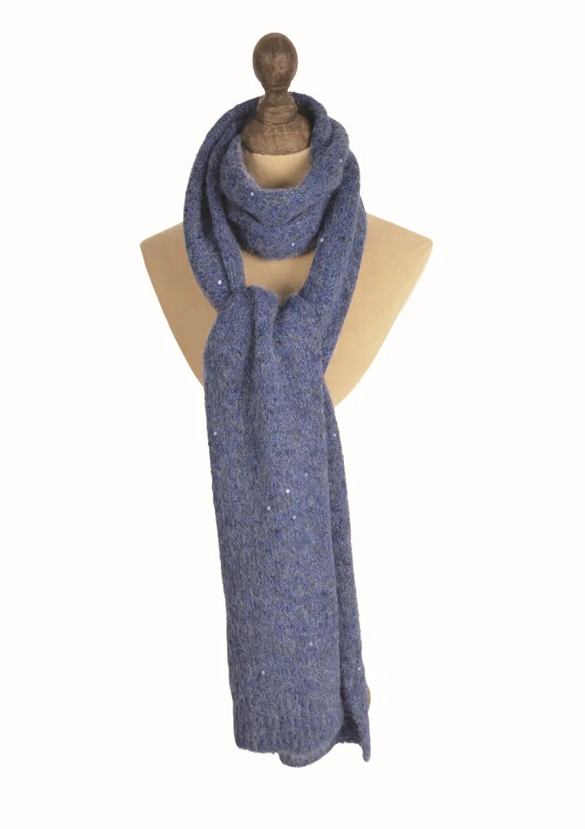 Lilac BLue Cosmos Shimmer Scarf