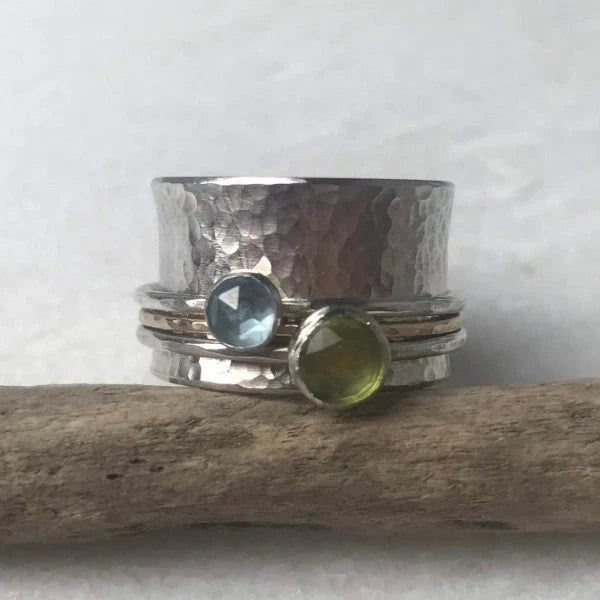 Peridot & Topaz Ring