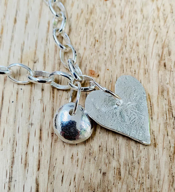 Heart and Nugget Bracelet - The Nancy Smillie Shop - Art, Jewellery & Designer Gifts Glasgow