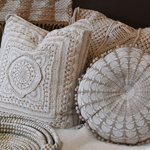Grey Mandala Cushion