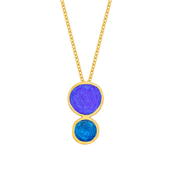 Royal Blue GP Double Small Pebble Necklace