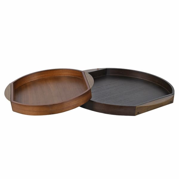 Dark Wood Bus Boy Tray Large