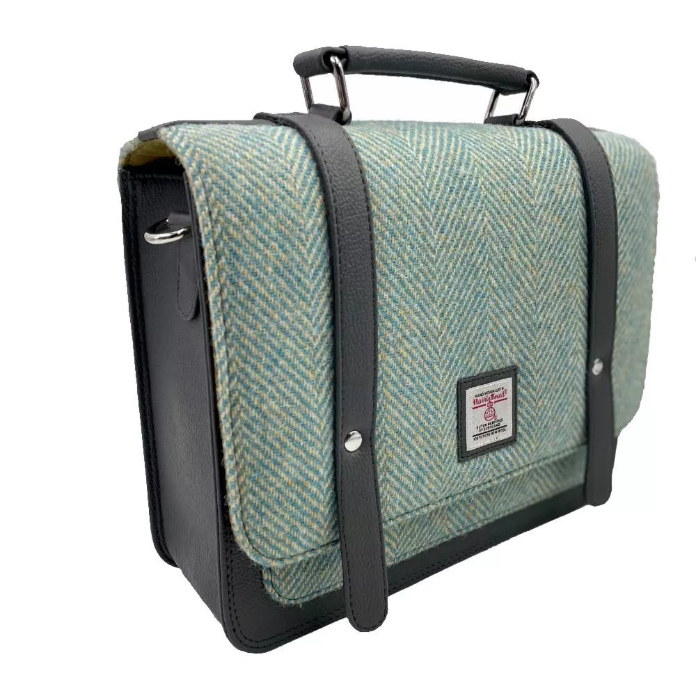 Turquoise Herringbone Mini Messenger | The Nancy Smillie Shop - Art, Jewellery & Designer Gifts Glasgow Scotland