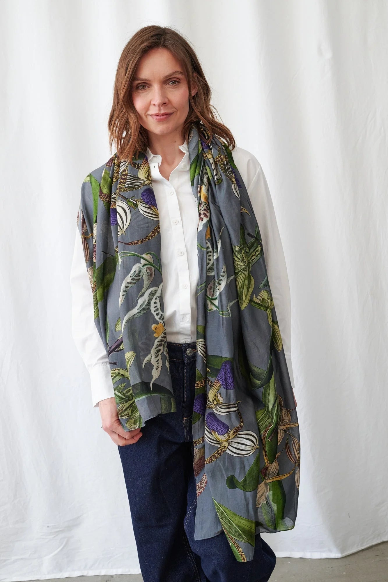 Orchid Grey Scarf