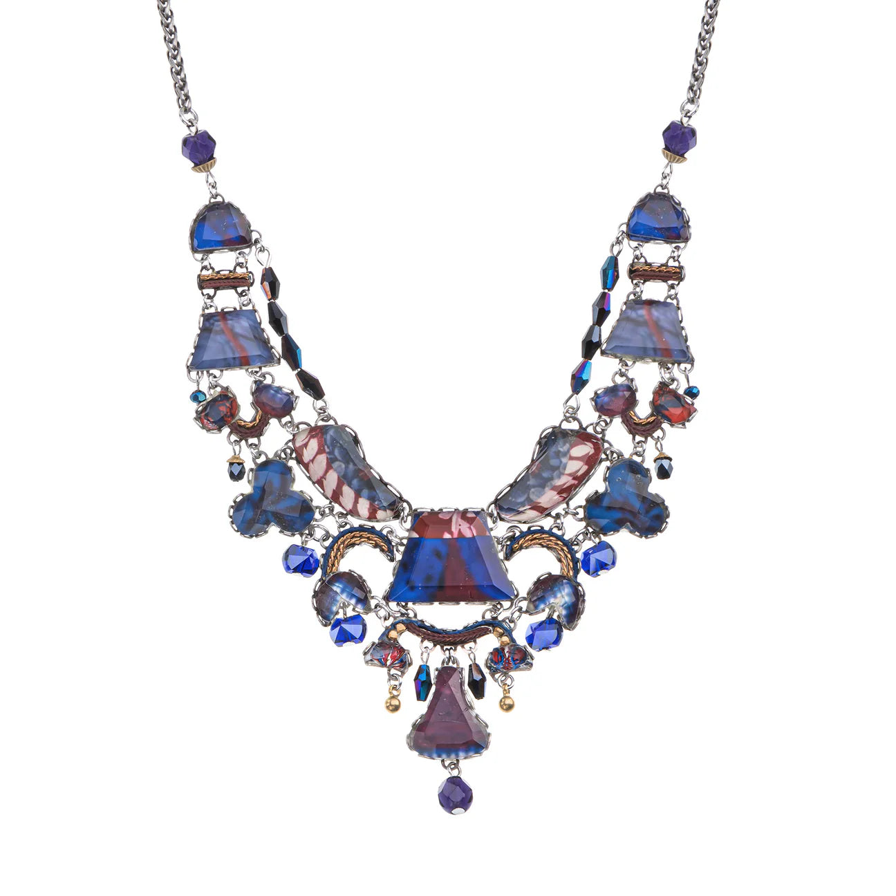 Blue Red Necklace