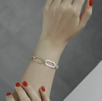 Audrey Oval Link Bracelet 2-tone