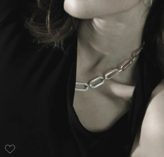 Audrey Oval Link Necklace 2-tone