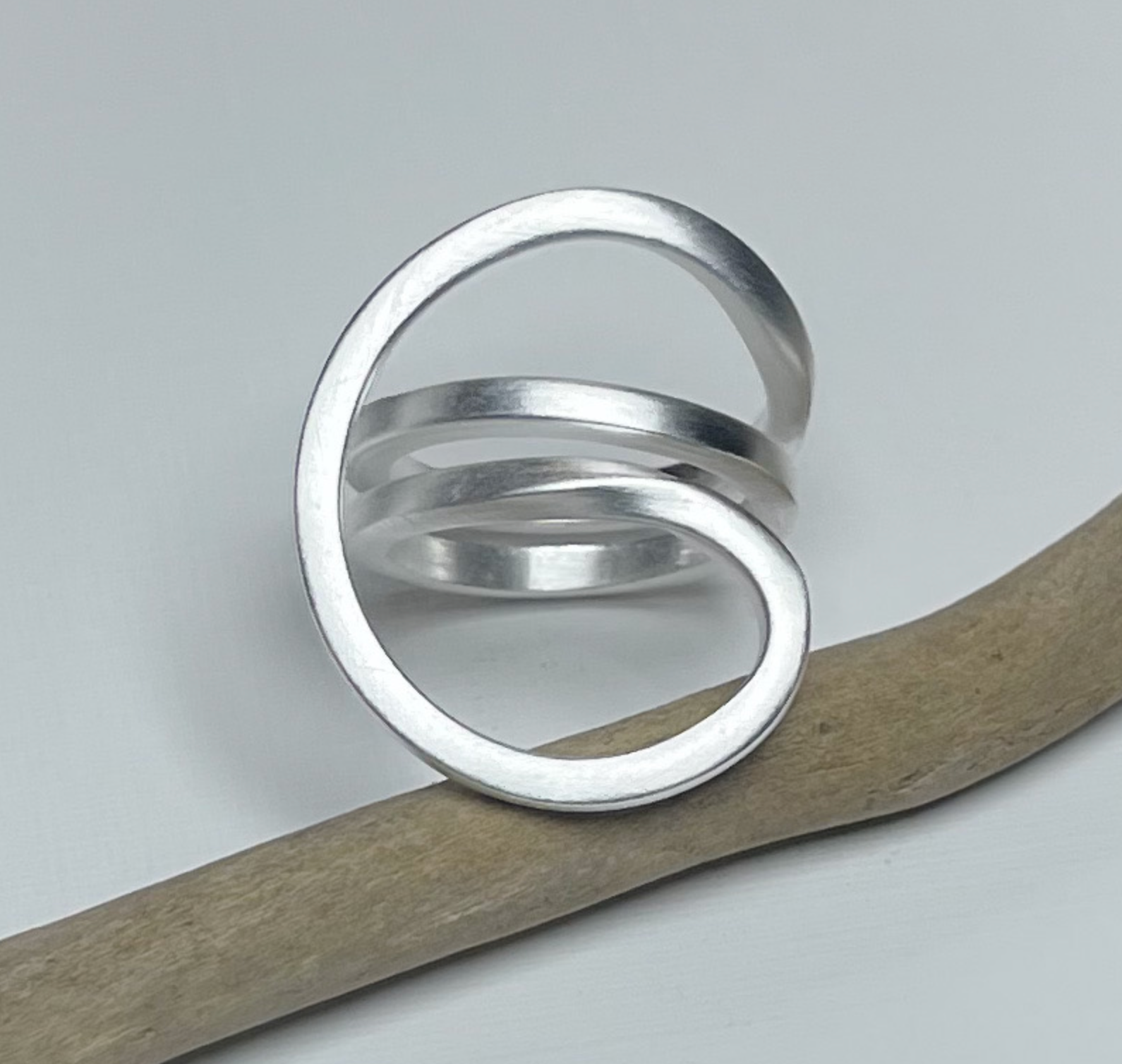 Anillo Enredo Plata Mate