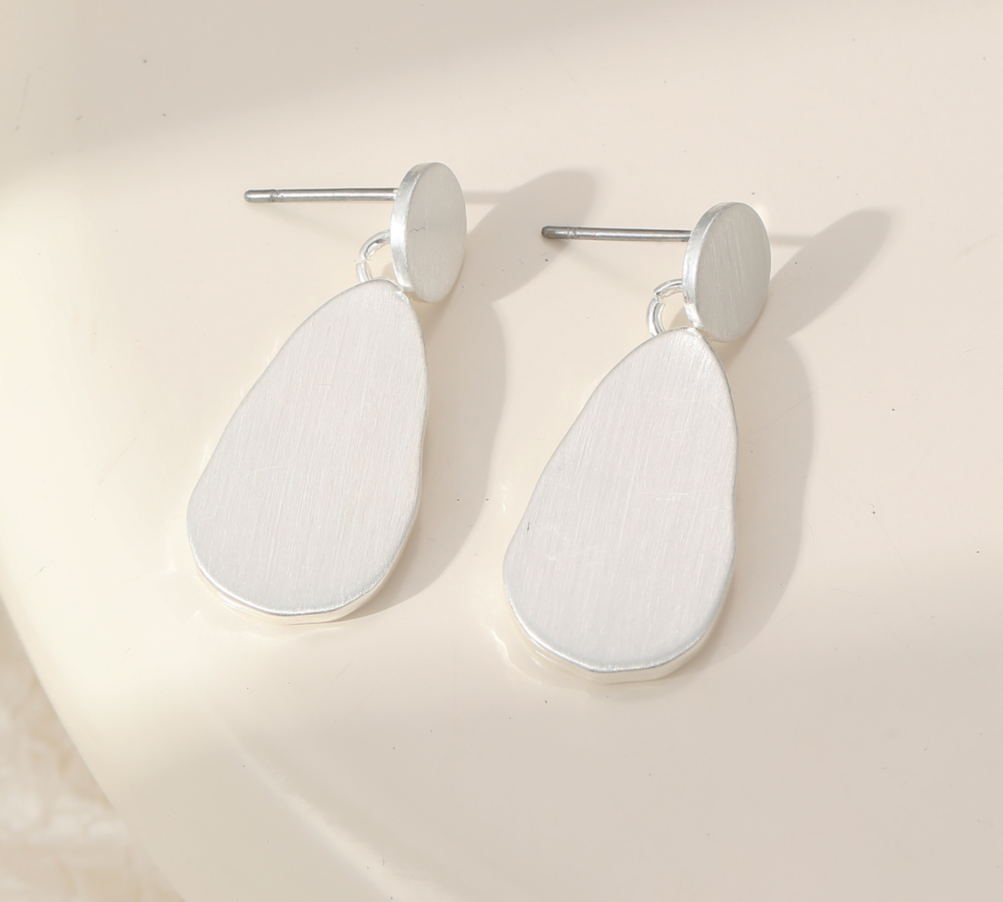 Silver Dot and Drop Earring