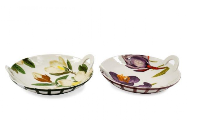 Flower Plate with Handles One Plate
