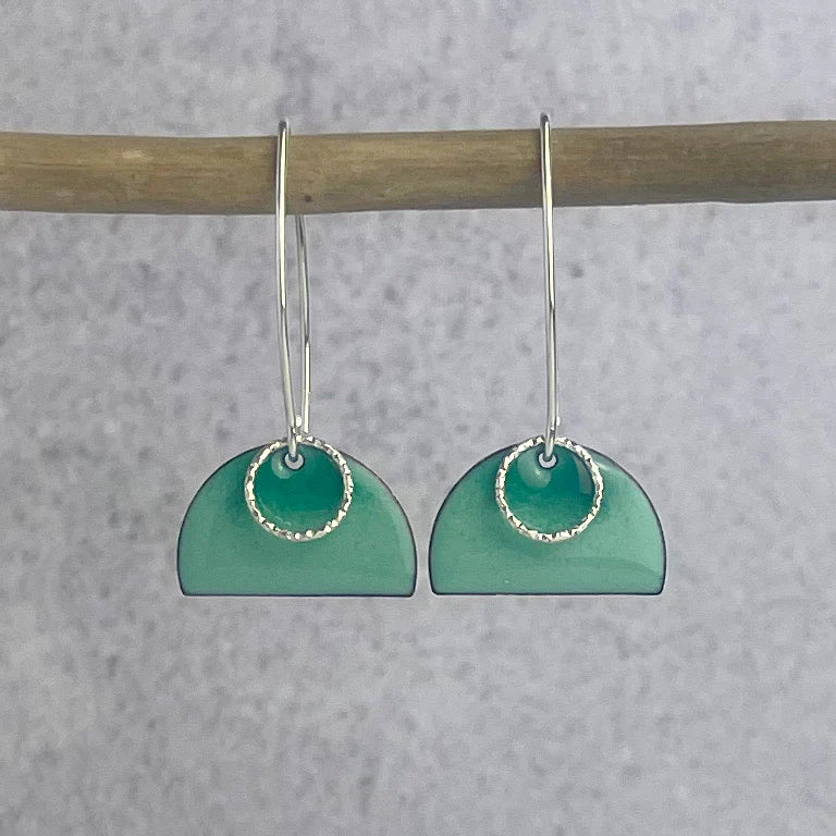 Sea Green Tulip Earrings