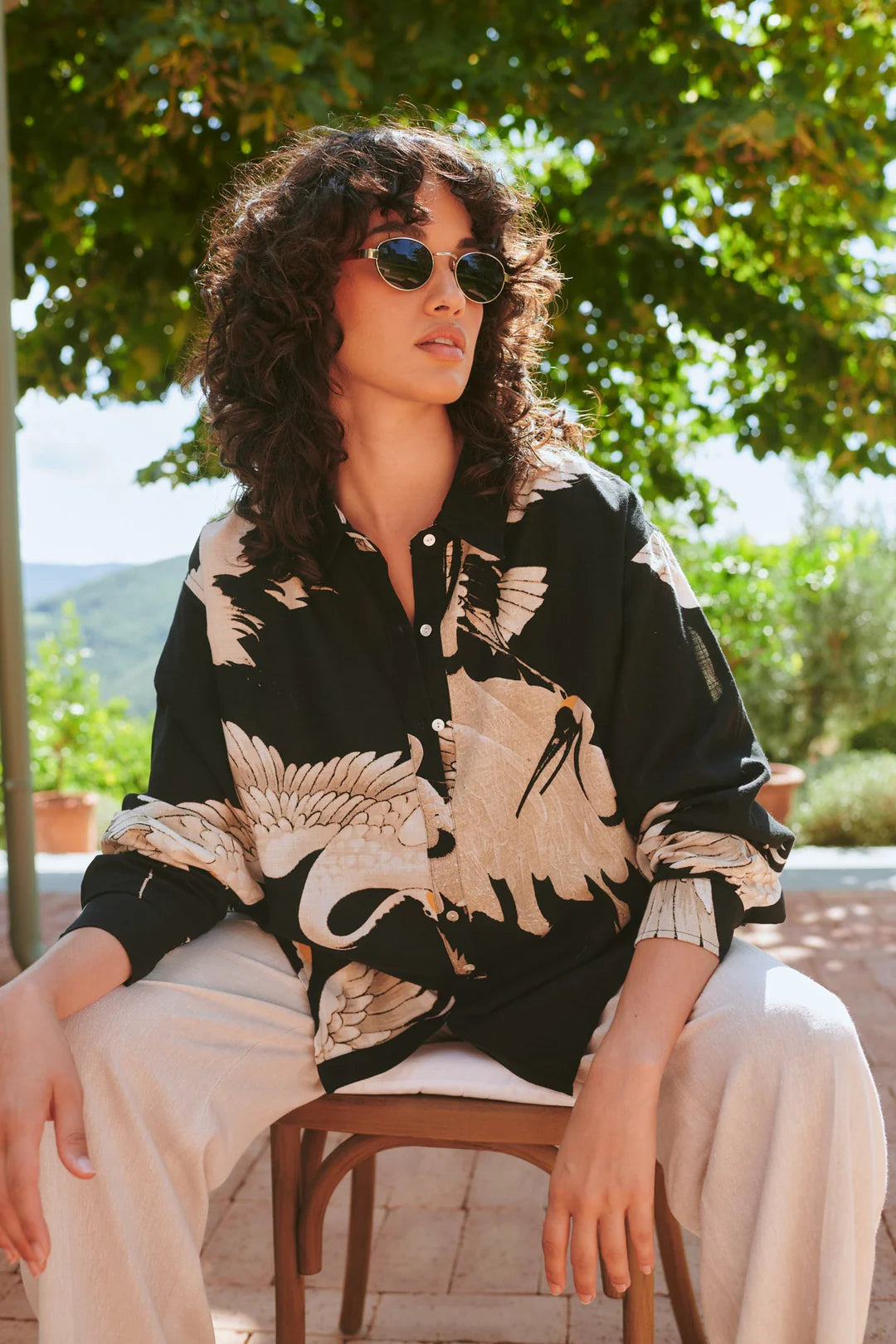 Black Stork Oversized Shirt