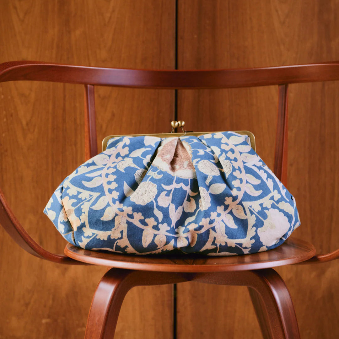 Susani Blue Kiss Lock Cluch Bag