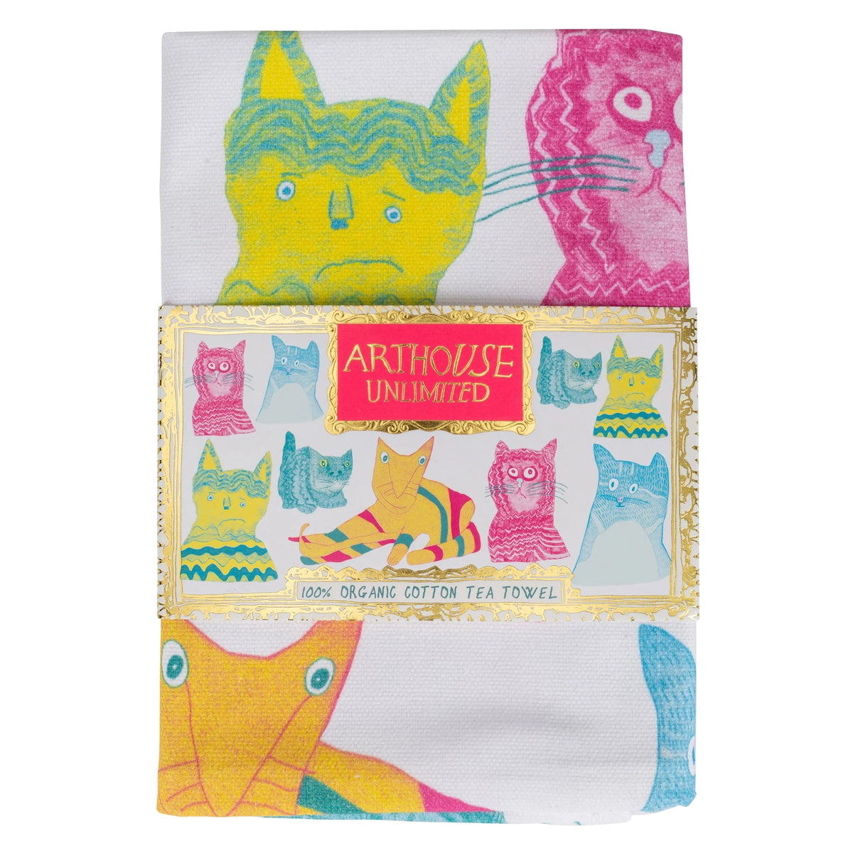 Miaow organic Cotton Tea Towel