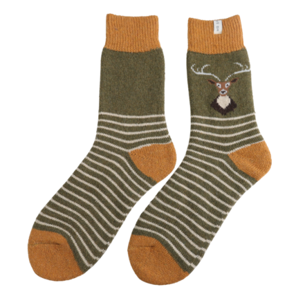 Olive Stag Socks