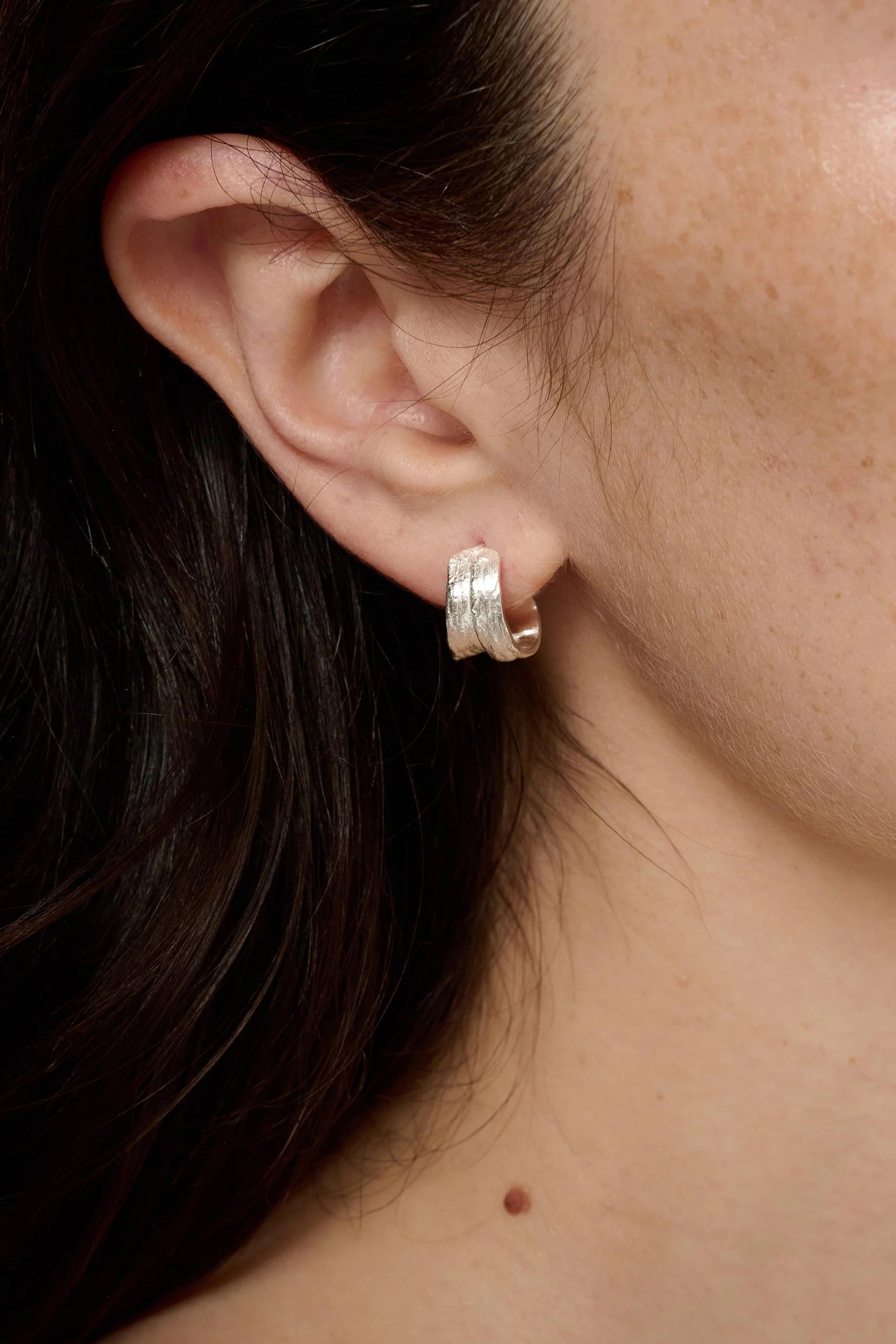 Silver Fold Earrings