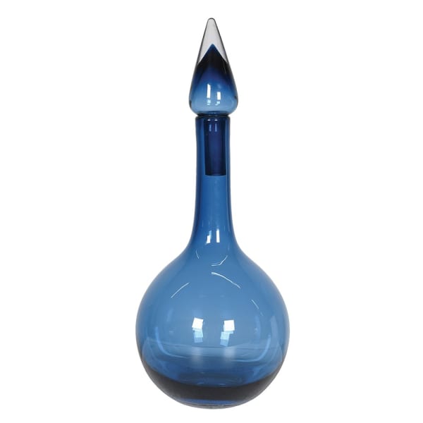 Small blue indigo glass vase