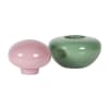 Pink Green Glass Jar