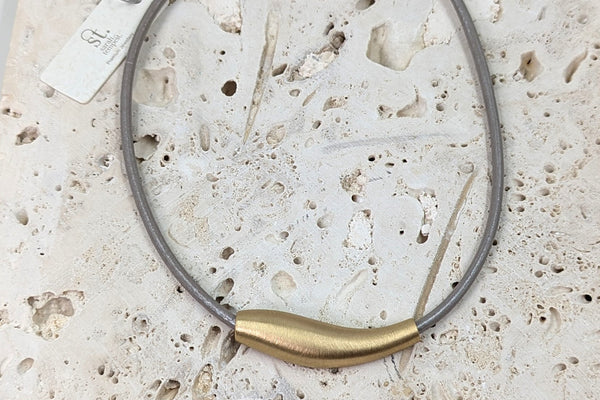 Gold Organic Shape Plating on Leather