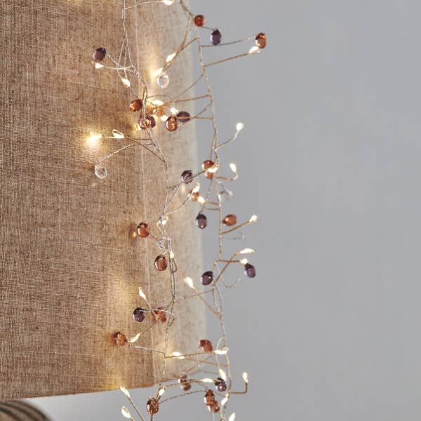 Coco Cluster multi-colour mains-operated LED branch lights with beads