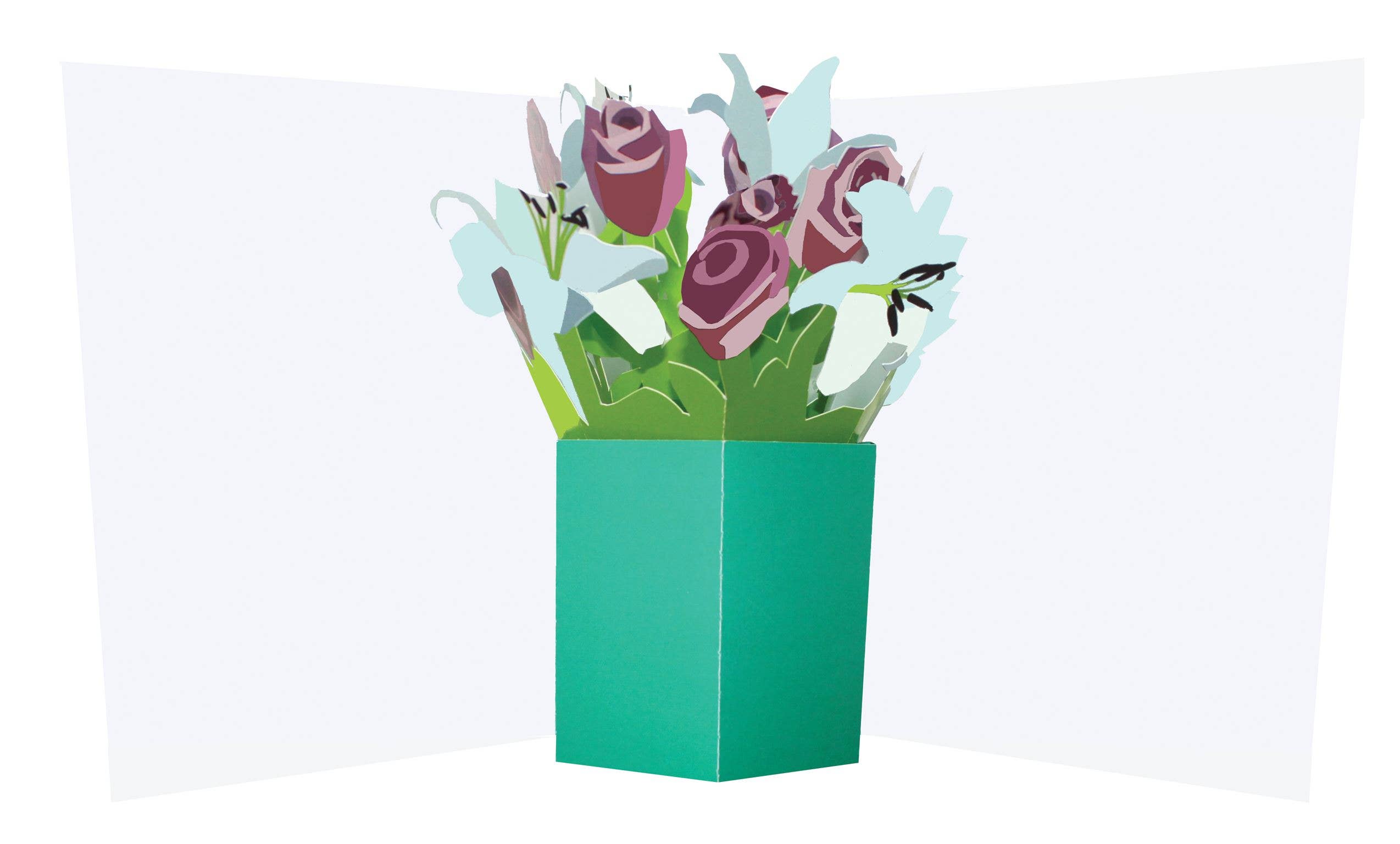 Bouquet 05 - Roses - Emerald Vase