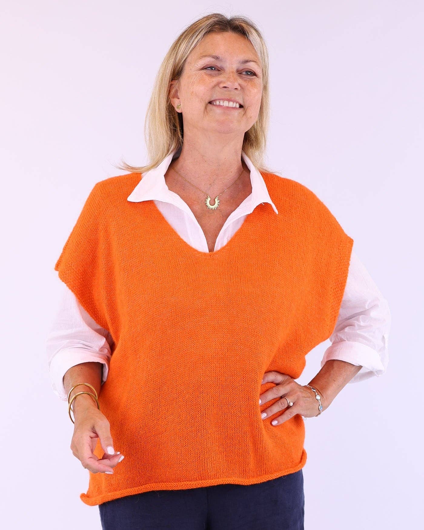Alpaca Blend V Neck Tunic: Soft Moss