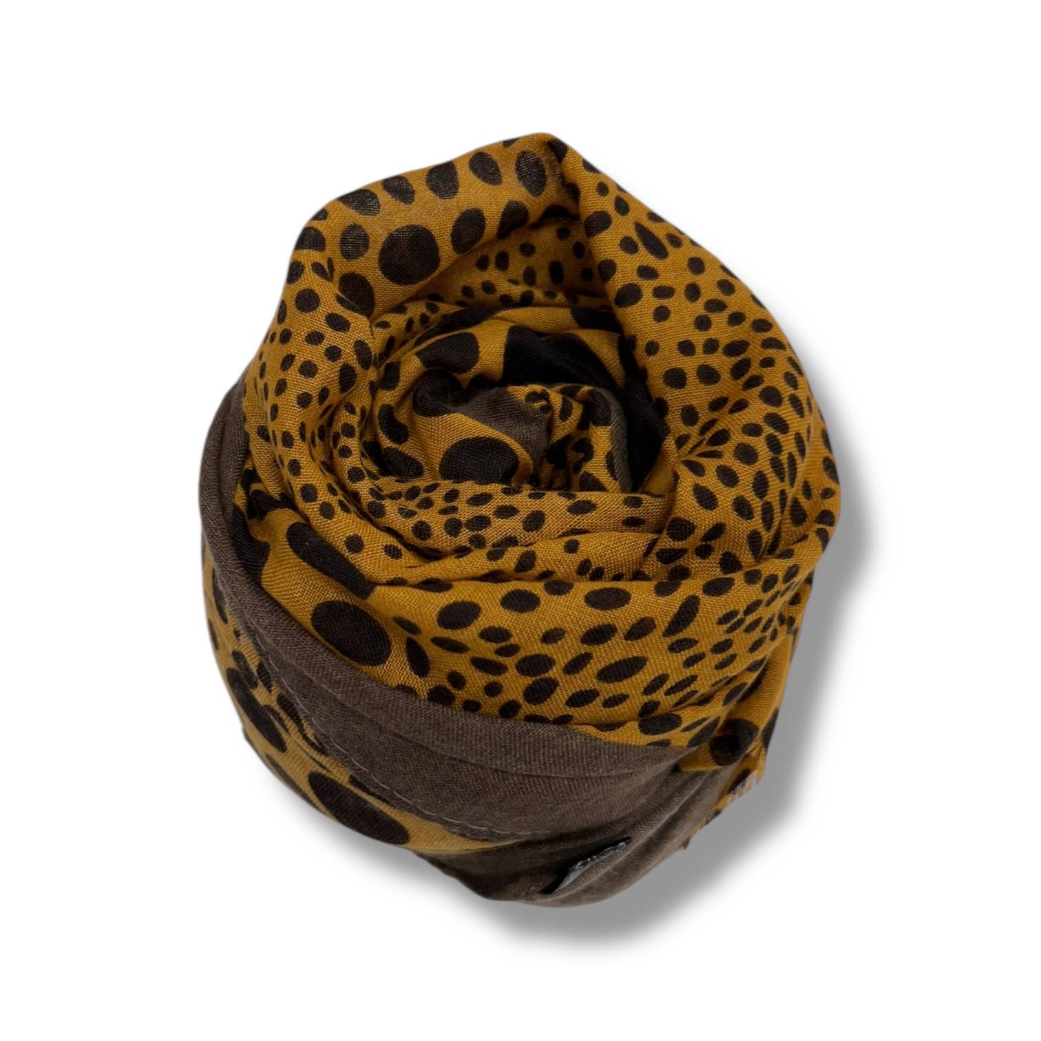 Leopard dots print scarf : Black