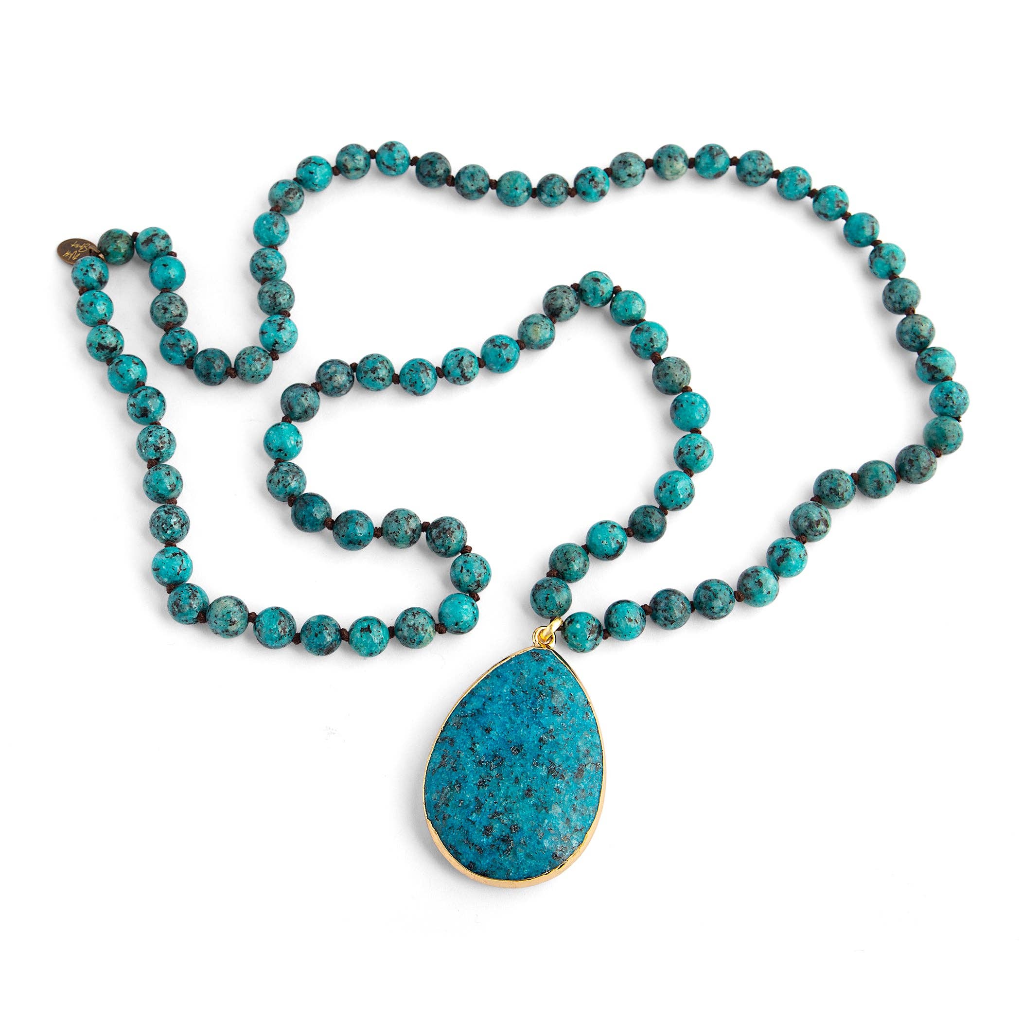 Teal Arlo Jasper Stone Necklace