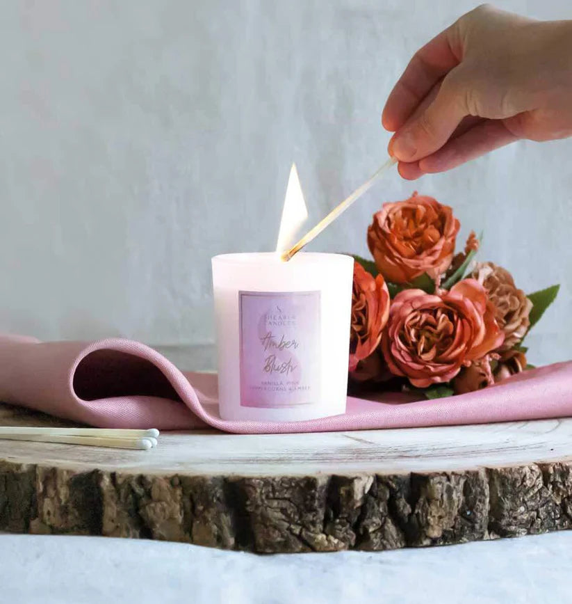 Amber Blush Jar Candle | The Nancy Smillie Shop - Art, Jewellery & Designer Gifts Glasgow Scotland
