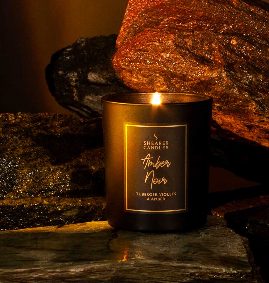Amber Noir Jar Candle | The Nancy Smillie Shop - Art, Jewellery & Designer Gifts Glasgow Scotland