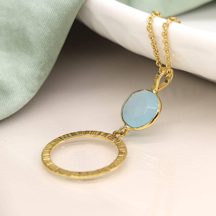 Aqua Chaledony Pendant - Jewellery - Scotland
