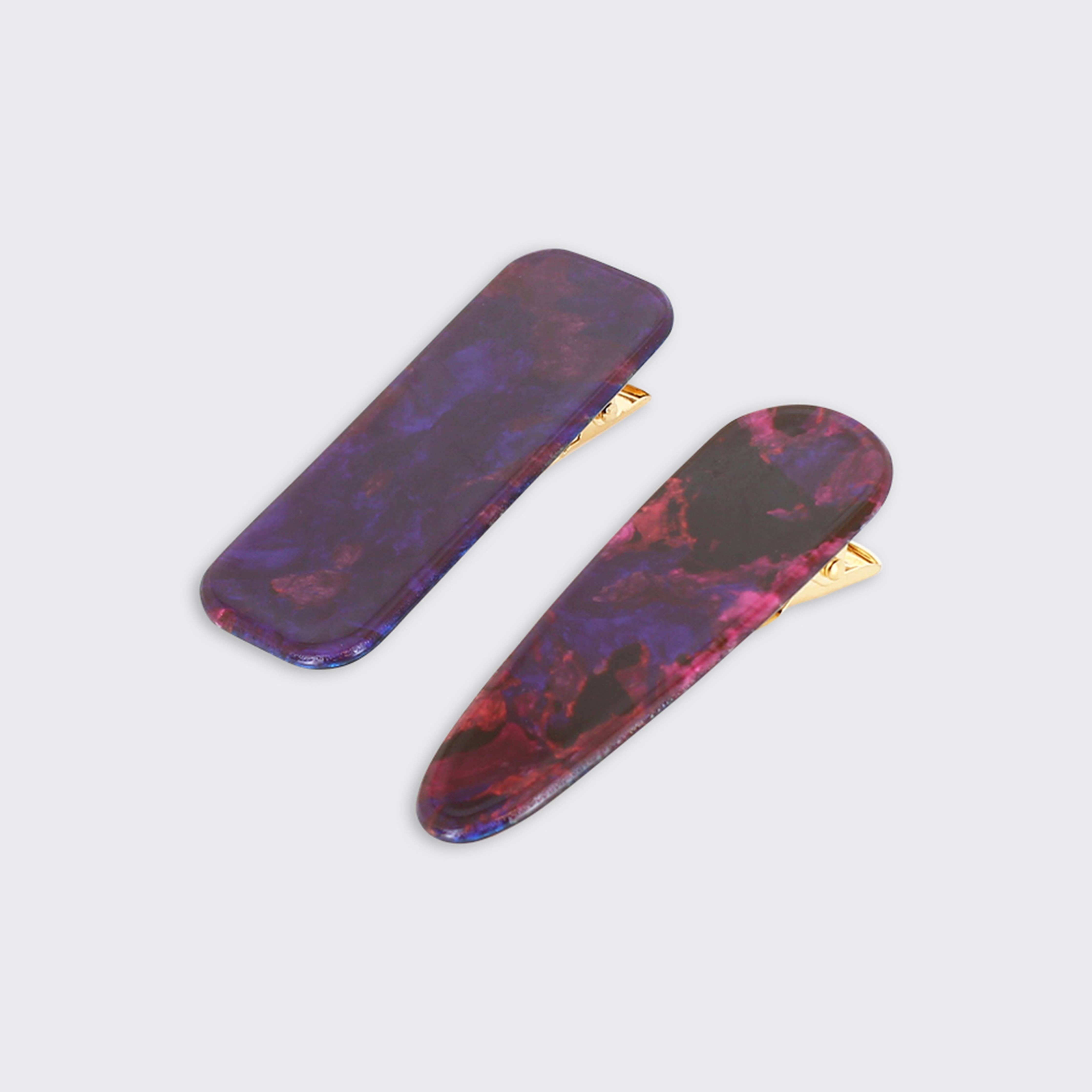 Athena Set of 2 Hair Clips: Purple - Gifts Under £10 - Scotland