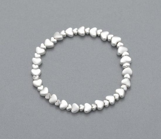 Silver Hearts Bracelet