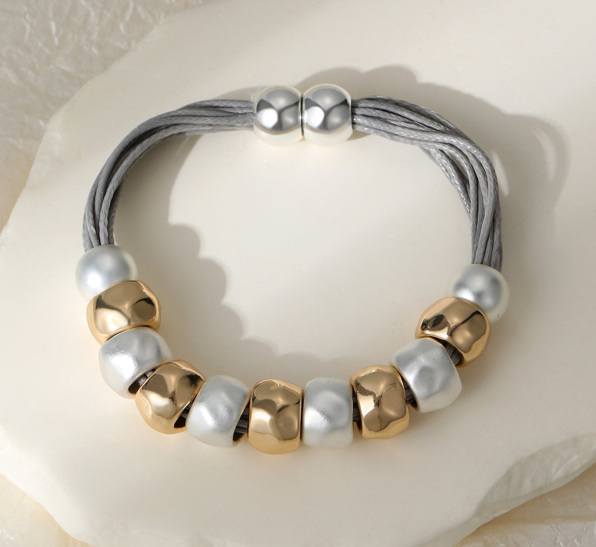 Silver and Gold Rope Bracelet