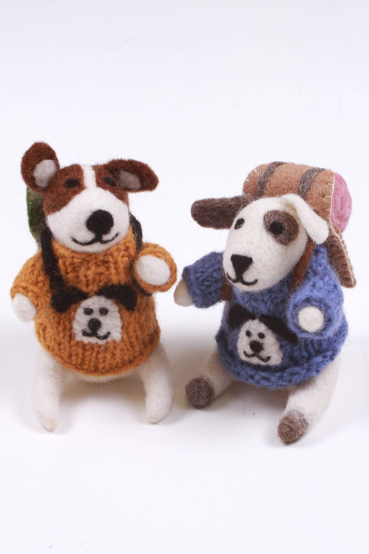 Roger - Hand Felted Wool Adventure Dog Standing Decoration: One Colour