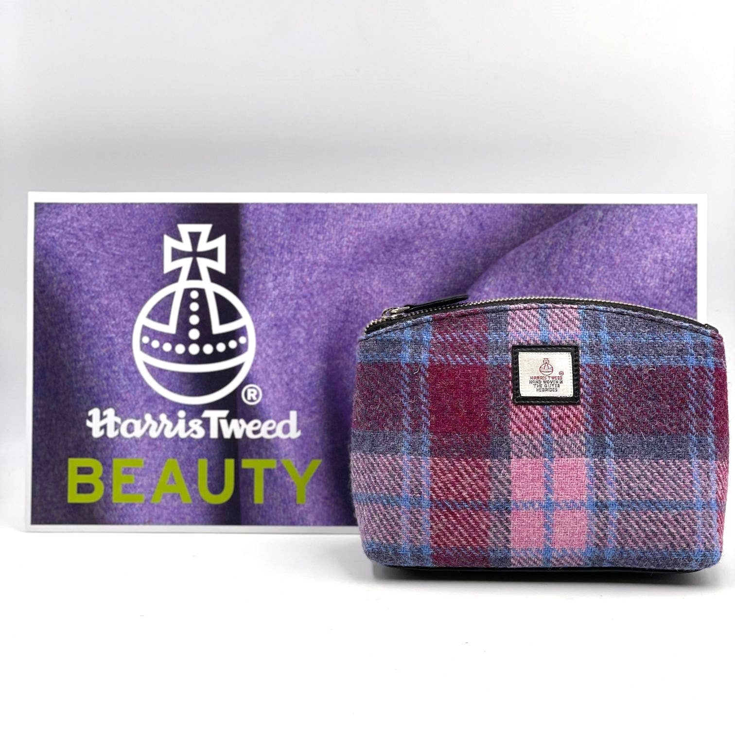 Harris Tweed Cosmetic Bag Pastel Pink