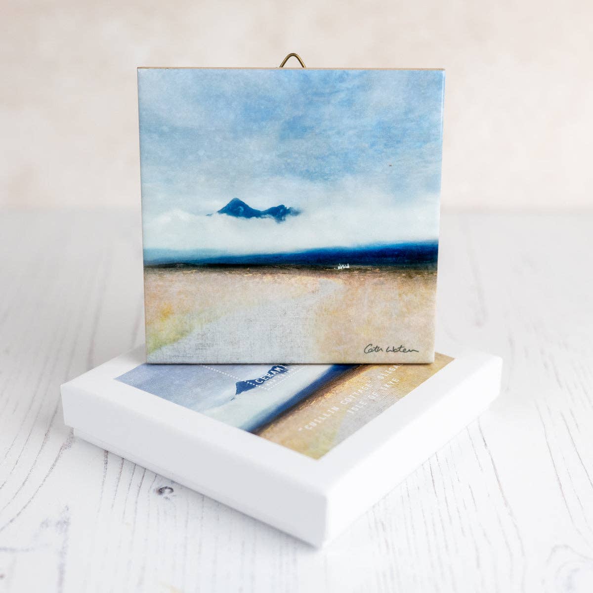 Cuillin Cottage Isle of Skye Gift Boxed ceramic art print