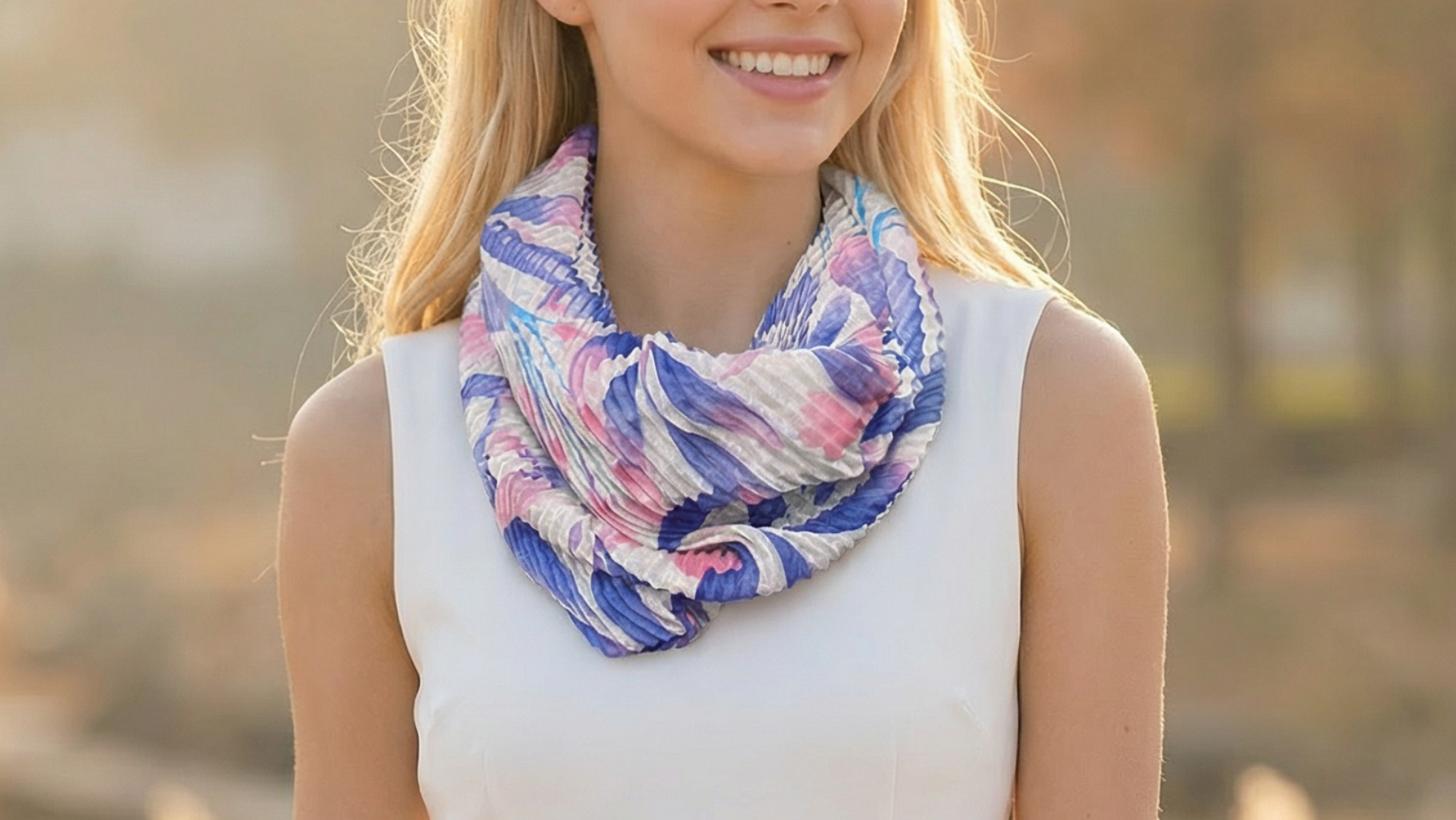 Let Love Bloom Magnetic Neck Scarf - Exclusive Design