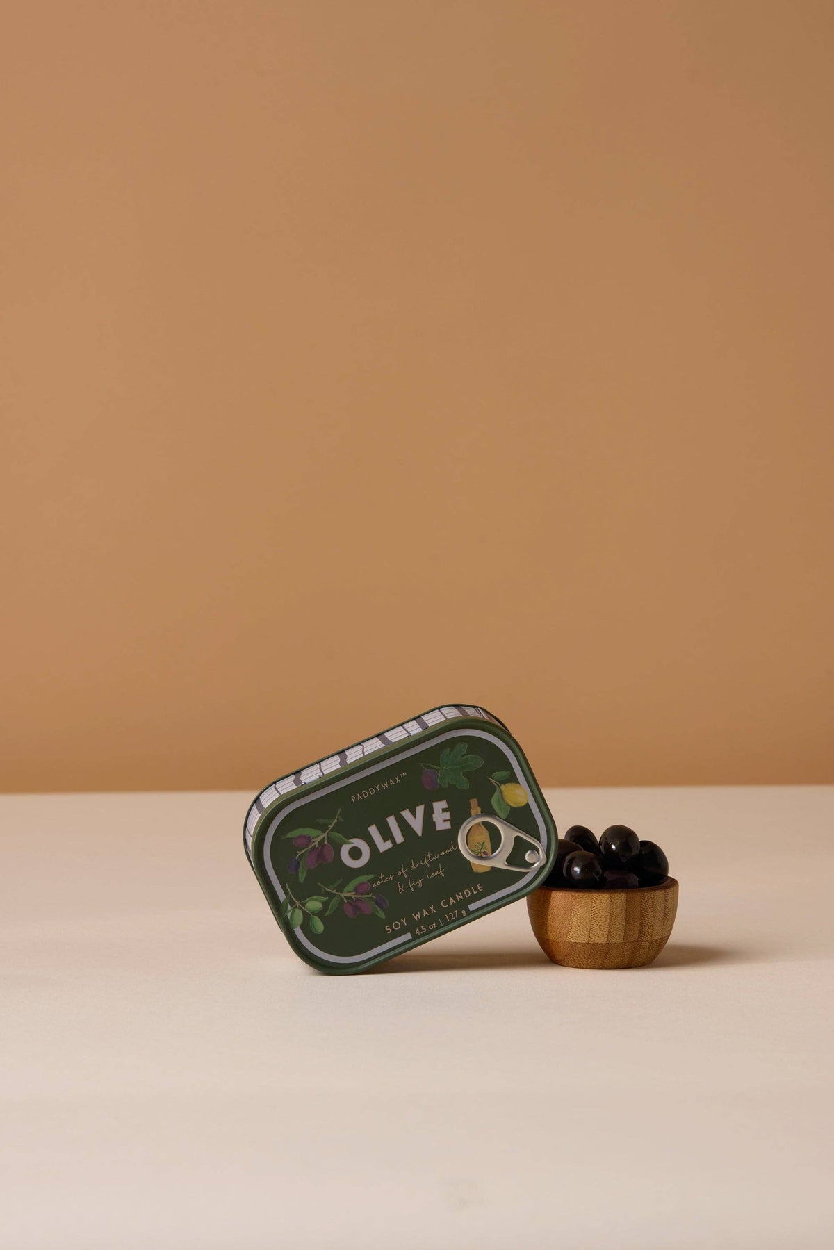 Paddywax Bistro 4.5oz/127g Olive Printed Tin Candle - Fig Olive