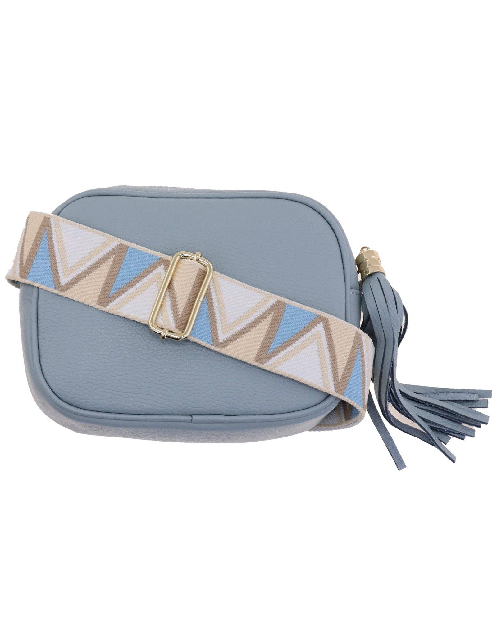 Bag Strap Triangles: Sky and Taupe Triangles / One Size | The Nancy Smillie Shop - Art, Jewellery & Designer Gifts Glasgow Scotland