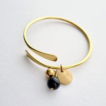 Bangle with Black Stone - The Nancy Smillie Shop - Art, Jewellery & Designer Gifts Glasgow