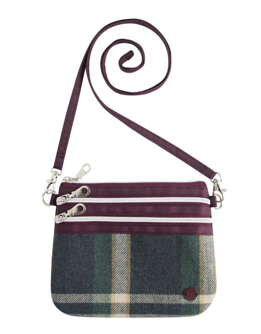 Barnes Tweed 3Zip Pouch Bag - Reversible Clutch Shoulder Camera - Bags of Bags! - Scotland