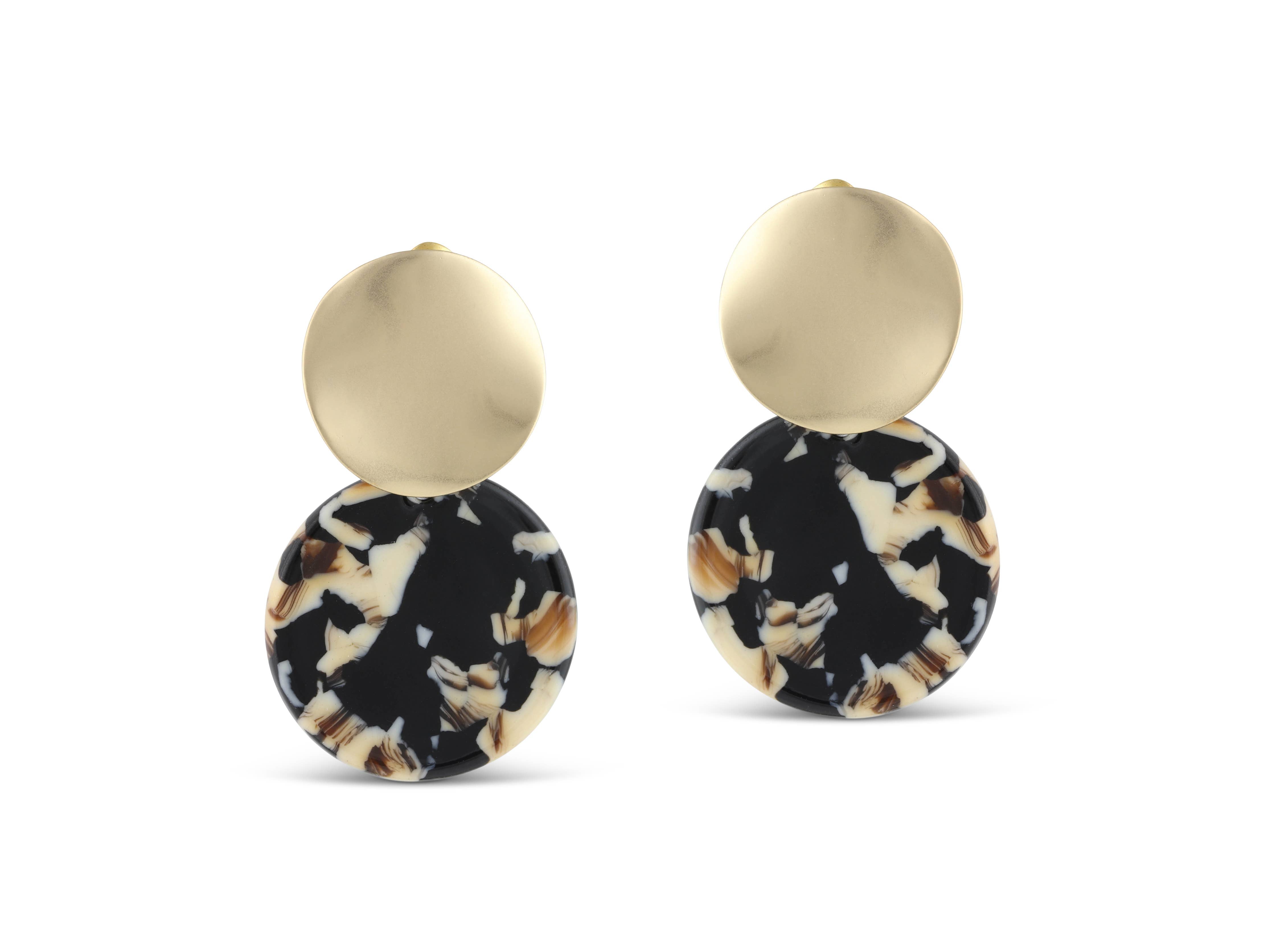 Sarah Two Tone Earrings: RED/ORANGE/LILAC