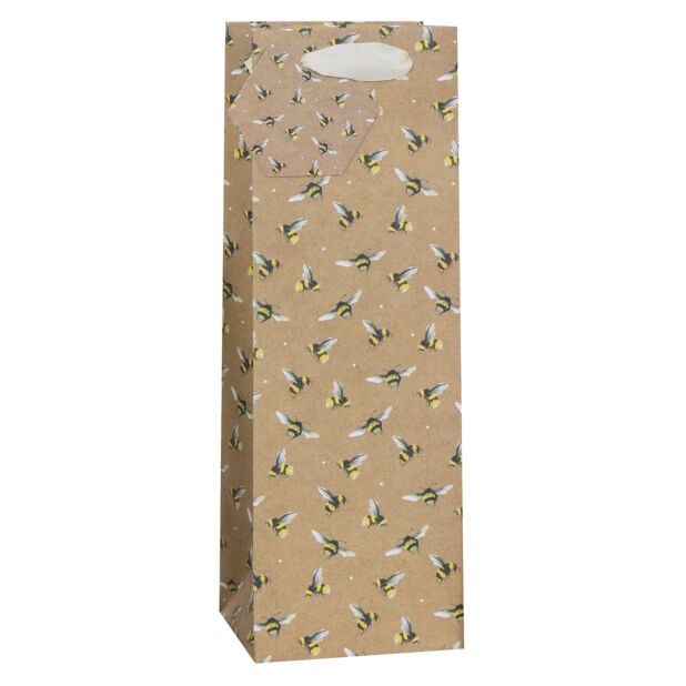 Bees Bottle Gift Bag - The Nancy Smillie Shop - Art, Jewellery & Designer Gifts Glasgow
