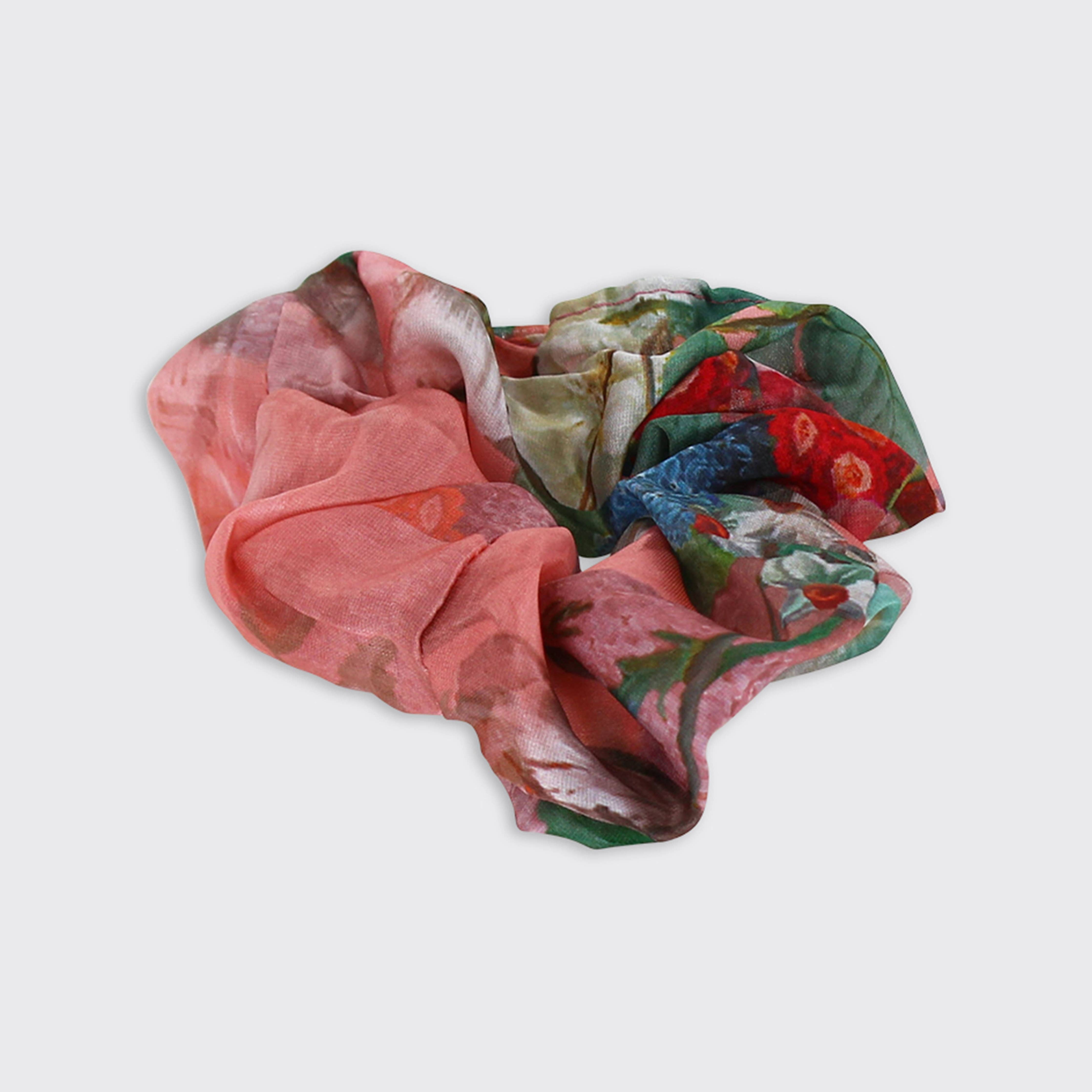 Beth Floral Scrunchie: Cream - Gifts Under £10 - Scotland