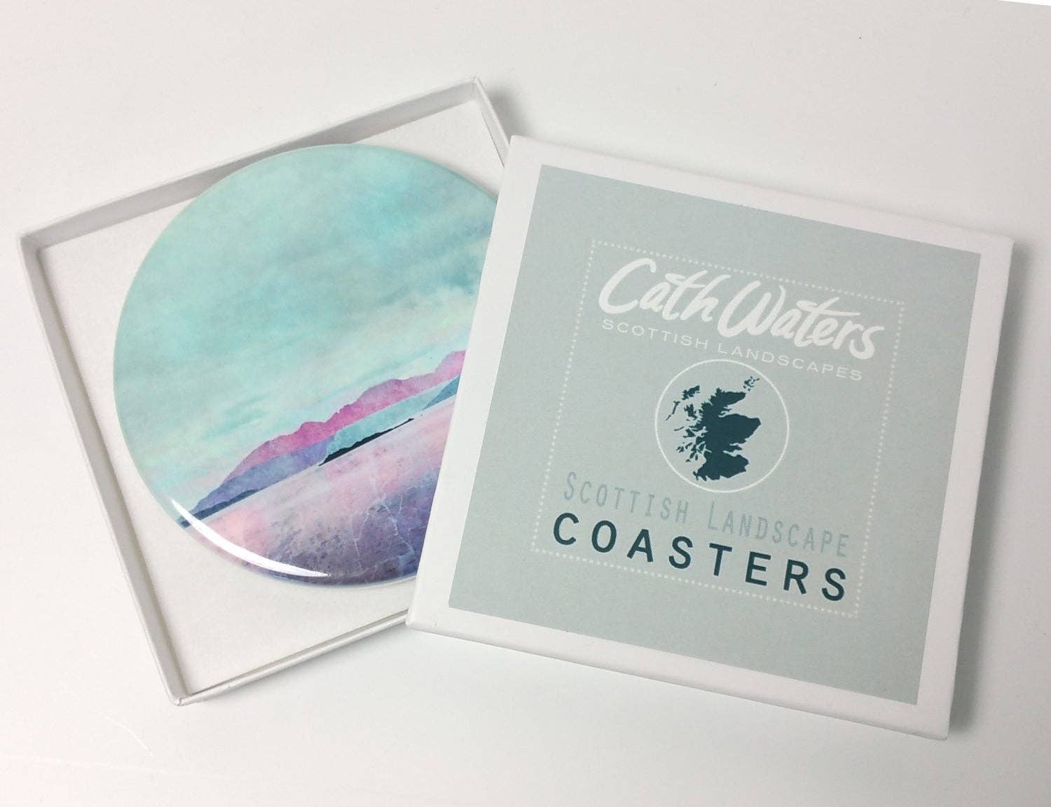 Sound of Mull Ceramic Coaster Gift Boxed