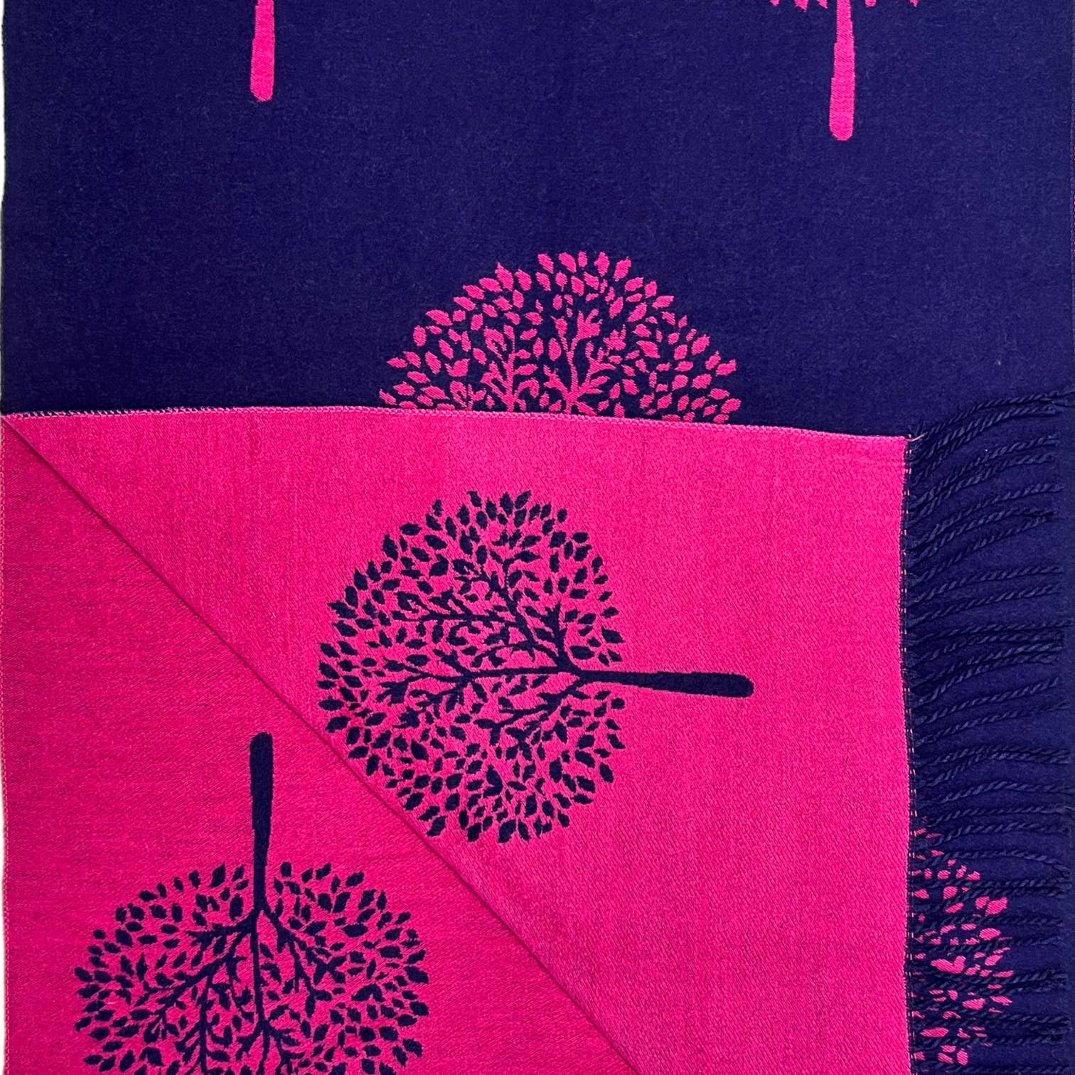 Big tree of life print scarf on cashmere blend scarf: Mustard - Scarves! - Scotland