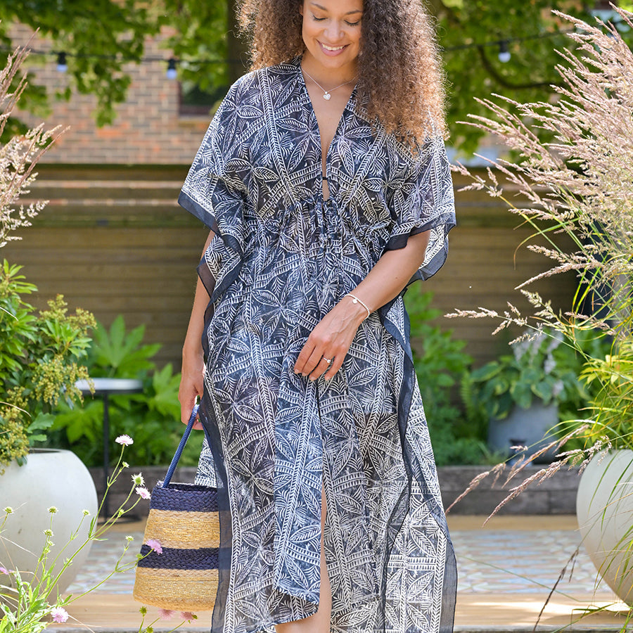 Black Cotton Long Cover Up - Clothing - Scotland