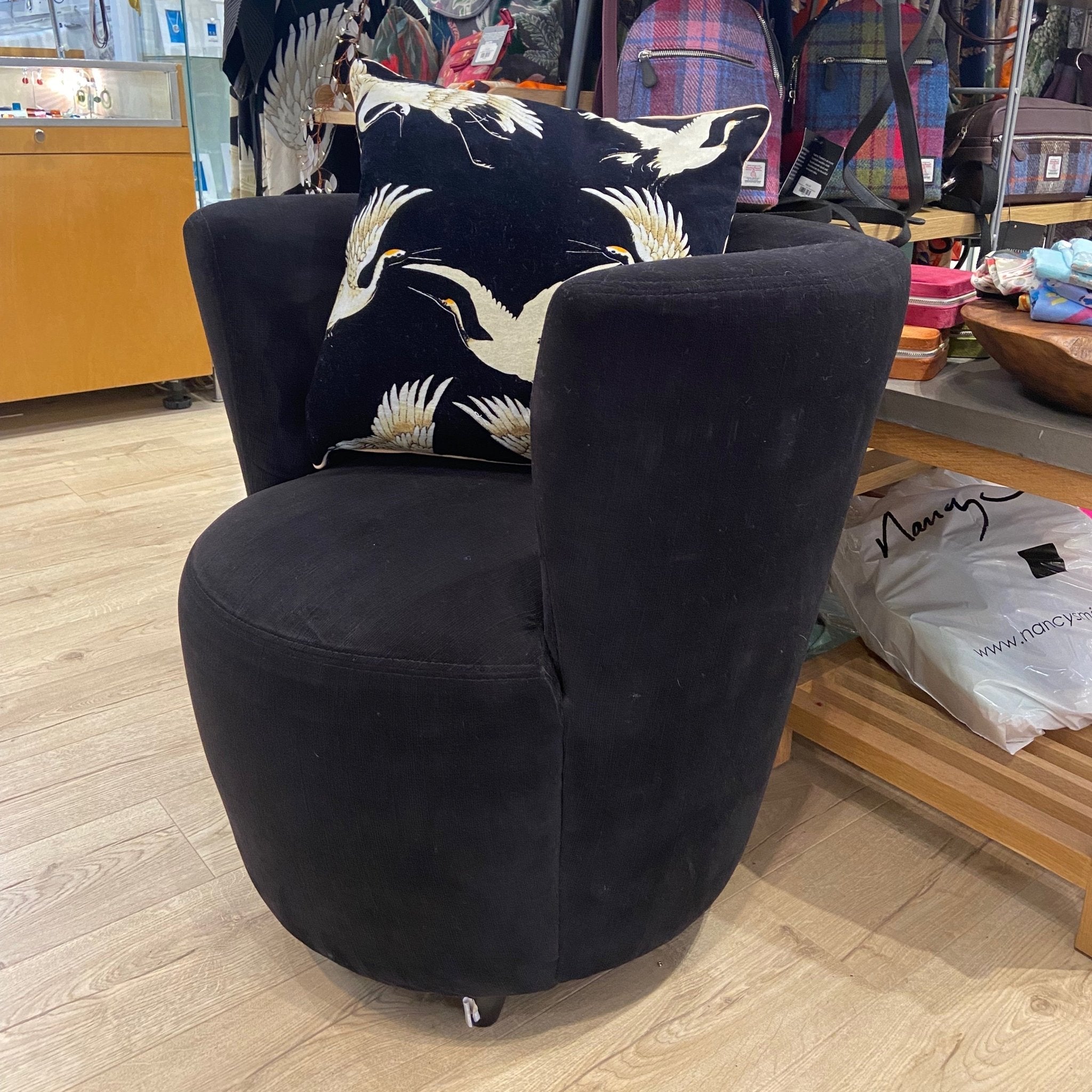 Black Hugo Chair - Last one in stock - The Nancy Smillie Shop - Art, Jewellery & Designer Gifts Glasgow